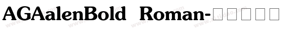 AGAalenBold Roman字体转换